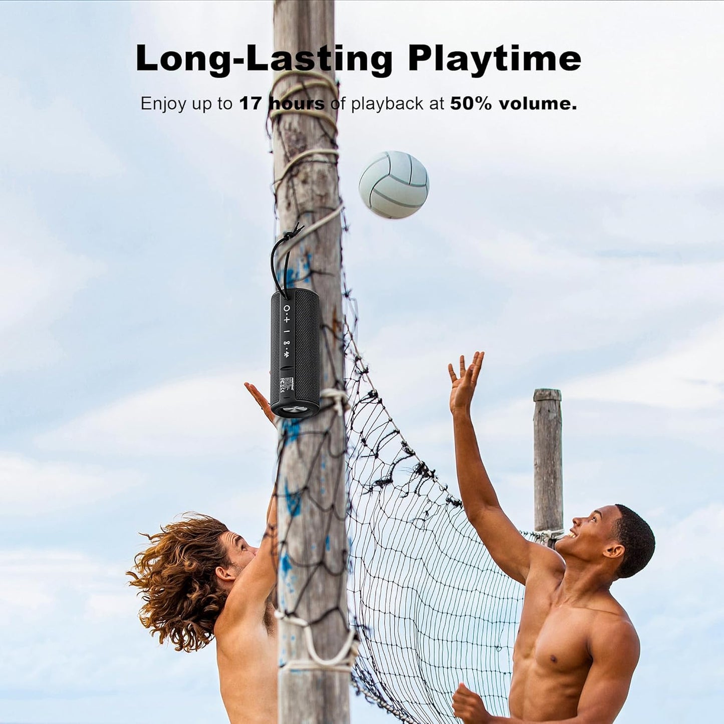 Boombox Outdoor Portable Bluetooth Speaker Waterproof Wireless Speakers - Black