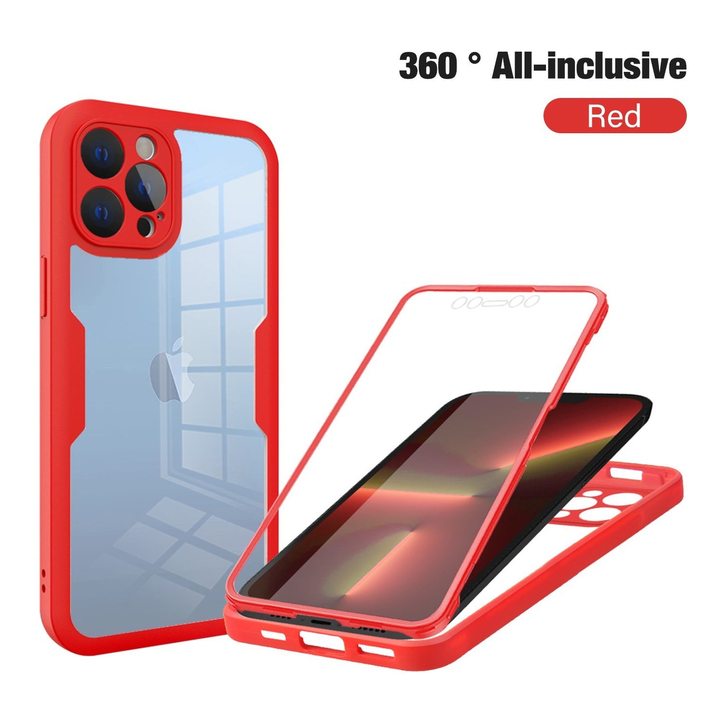 Shockproof 360° Silicone Full Case Cover for Iphone 17 16 15 14 Pro Max 13 12 11