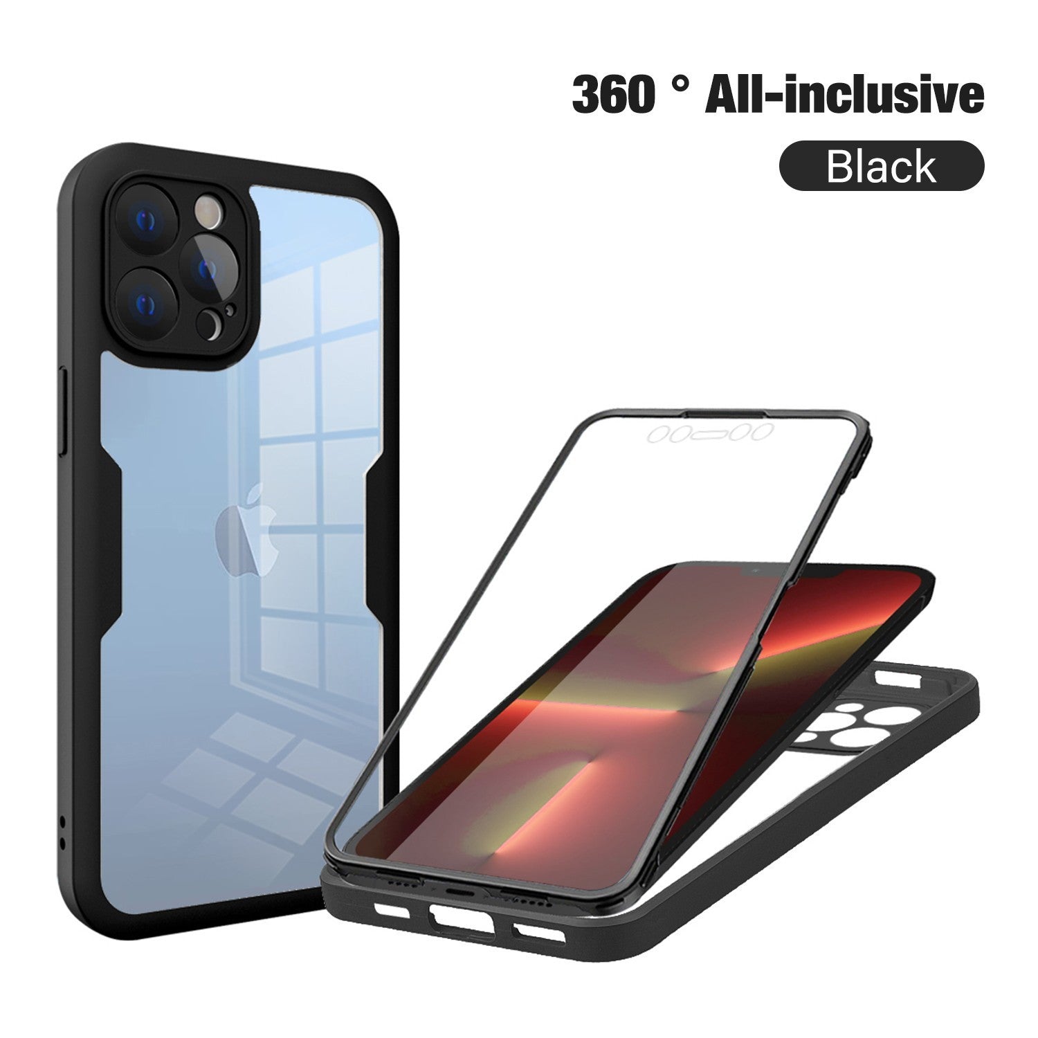 Shockproof 360° Silicone Full Case Cover for Iphone 17 16 15 14 Pro Max 13 12 11