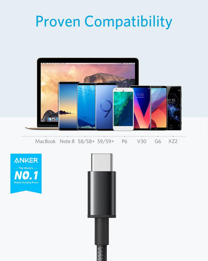Anker USB C Charger Cable, 2-Pack 3 Ft (0.9 M) USB to USB C Cable, USB a to USB